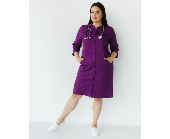 Зображення 7 Медичний жіночий халат Валері фіолетовий +SIZE р. 50, "БІЛИЙ ХАЛАТ" 156-335-677, Розмір: 50, Цвет: фиолетовый