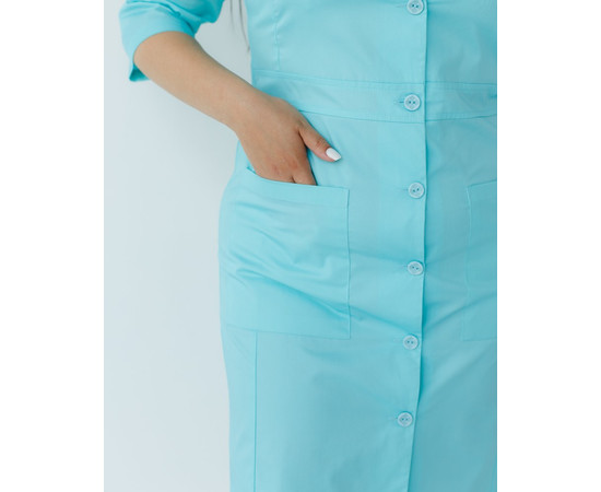 Изображение 7 Медицинский халат женский Софи ментол +SIZE р. 50, "БЕЛЫЙ ХАЛАТ" 306-441-677, Размер: 50, Цвет: ментол