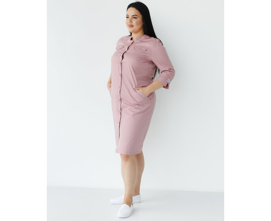 Изображение 8 Медицинский халат женский Валери пепельно-розовый +SIZE р. 50, "БЕЛЫЙ ХАЛАТ" 156-429-677, Размер: 50, Цвет: розовый