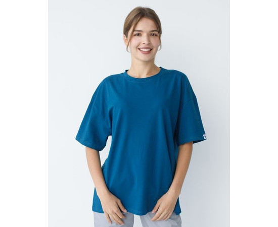 Зображення 2 Футболка жіноча унісекс сапфір р. M, "БІЛИЙ ХАЛАТ" 453-322-730, Розмір: M, Цвет: сапфір