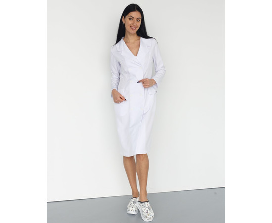 Зображення 2 Медичний жіночий халат Моніка білий р. 40, "БІЛИЙ ХАЛАТ" 356-324-677, Розмір: 40, Цвет: білий