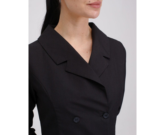 Зображення 3 Медичний жіночий халат Моніка чорний р. 44, "БІЛИЙ ХАЛАТ" 356-321-677, Розмір: 44, Цвет: чорний