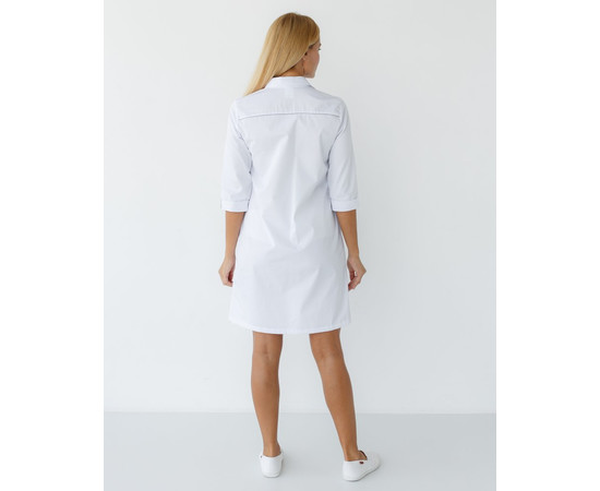 Зображення 3 Медичний халат жіночий Манхеттен білий-сірий р. 48, "БІЛИЙ ХАЛАТ" 157-366-679, Розмір: 48, Цвет: білий Сірий