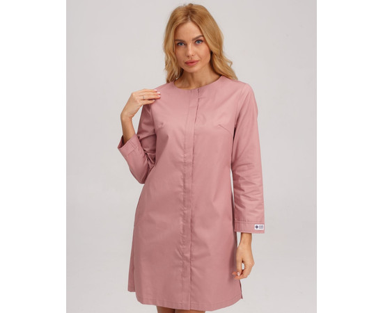 Изображение 3 Медицинский халат женский Жаклин пепельно-розовый р. 52, "БЕЛЫЙ ХАЛАТ" 391-429-679, Размер: 52, Цвет: пепельно-розовый