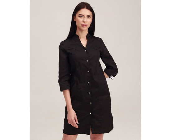 Зображення 3 Медичний халат жіночий Елізабет чорний р. 42, "БІЛИЙ ХАЛАТ" 416-321-679, Розмір: 42, Цвет: чорний