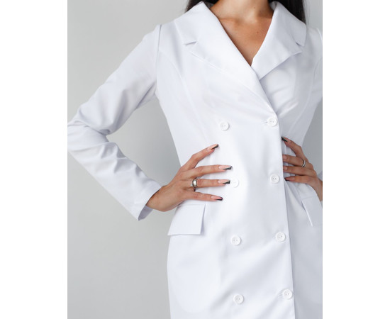 Зображення 3 Медичний жіночий халат Моніка білий р. 50, "БІЛИЙ ХАЛАТ" 356-324-677, Розмір: 50, Цвет: білий
