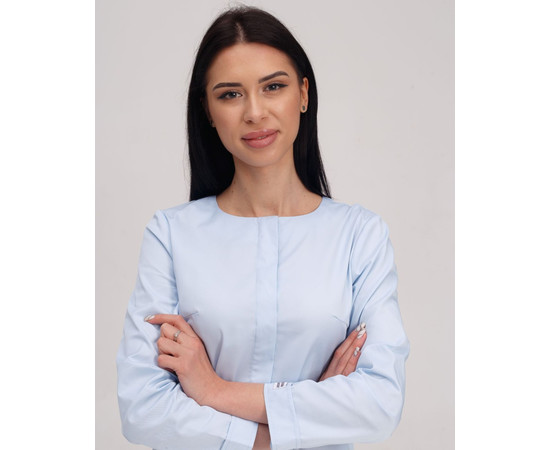 Зображення 4 Медичний халат жіночий Жаклін блакитний р. 48, "БІЛИЙ ХАЛАТ" 391-462-679, Розмір: 48, Цвет: лазурный