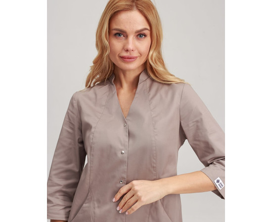 Зображення 4 Медичний халат жіночий Елізабет мокко р. 42, "БІЛИЙ ХАЛАТ" 416-421-679, Розмір: 42, Цвет: моко