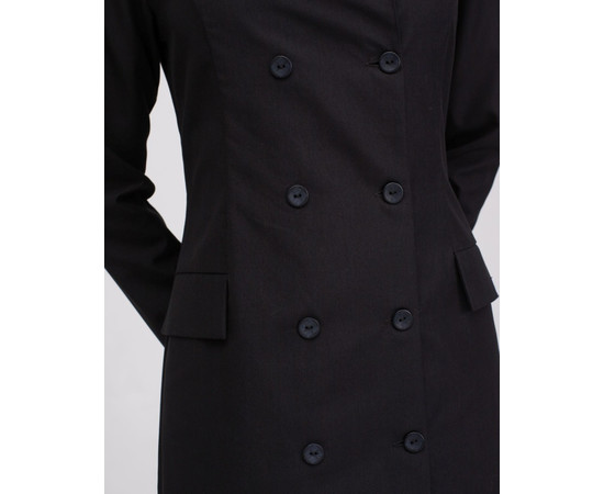 Зображення 5 Медичний жіночий халат Моніка чорний р. 50, "БІЛИЙ ХАЛАТ" 356-321-677, Розмір: 50, Цвет: чорний