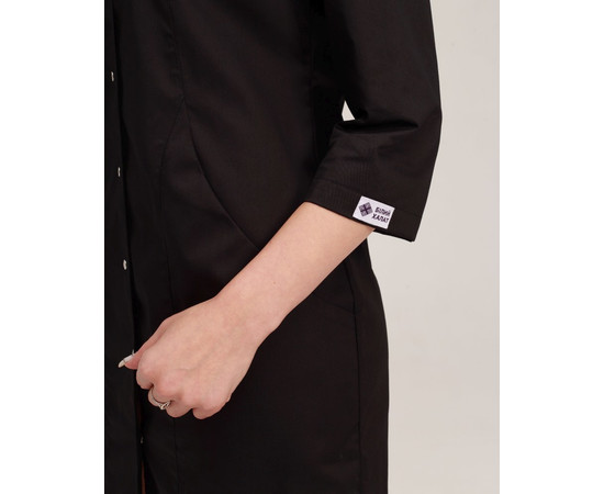 Зображення 5 Медичний халат жіночий Елізабет чорний р. 44, "БІЛИЙ ХАЛАТ" 416-321-679, Розмір: 44, Цвет: чорний