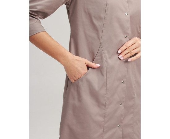 Зображення 5 Медичний халат жіночий Елізабет мокко р. 48, "БІЛИЙ ХАЛАТ" 416-421-679, Розмір: 48, Цвет: моко