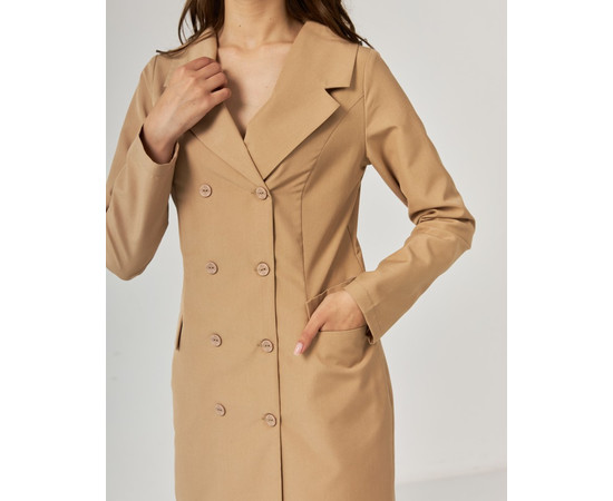 Зображення 5 Медичний жіночий халат Моніка пісочний р. 50, "БІЛИЙ ХАЛАТ" 356-323-677, Розмір: 50, Цвет: пісочний