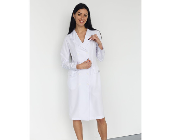 Зображення 6 Медичний жіночий халат Моніка білий р. 52, "БІЛИЙ ХАЛАТ" 356-324-677, Розмір: 52, Цвет: білий