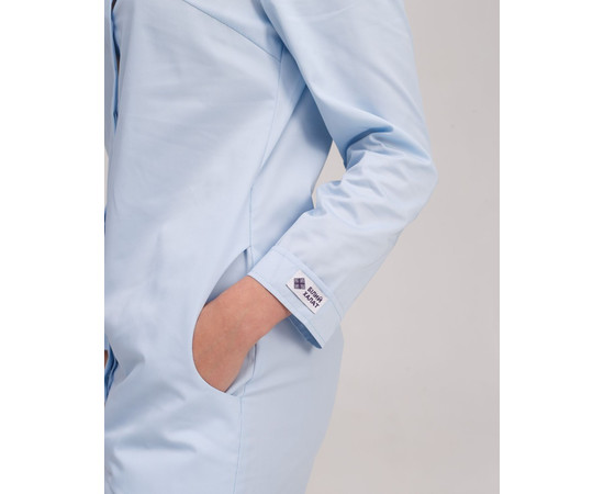 Зображення 6 Медичний халат жіночий Жаклін блакитний р. 46, "БІЛИЙ ХАЛАТ" 391-462-679, Розмір: 46, Цвет: лазурный