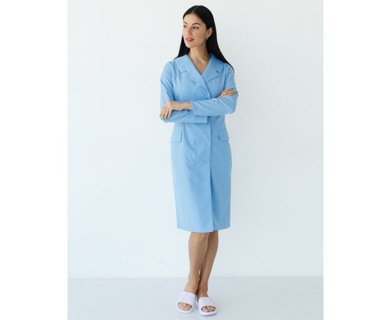 Зображення 7 Медичний жіночий халат Моніка блакитний р. 50, "БІЛИЙ ХАЛАТ" 356-333-677, Розмір: 50, Цвет: блакитний