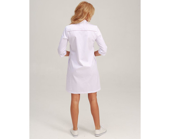 Зображення 2 Медичний халат жіночий Манхеттен білий з попелясто-рожевим р. 46, "БІЛИЙ ХАЛАТ" 157-481-679, Розмір: 46, Цвет: попелясто-рожевий