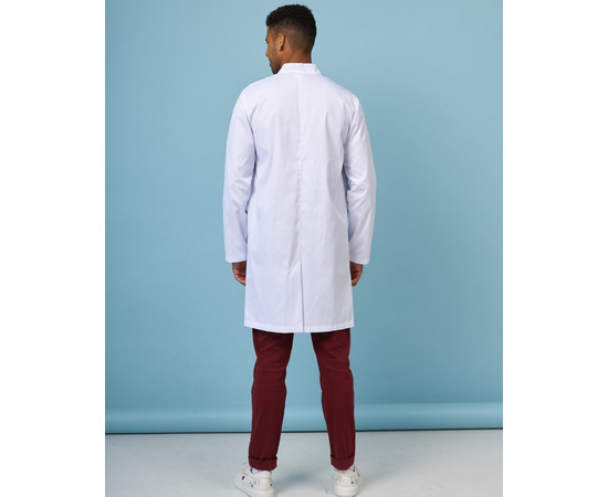 Зображення 2 Халат медичний чоловічий Амстердам білий-сірий р. 54, "БІЛИЙ ХАЛАТ" 154-366-679, Розмір: 54, Цвет: білий