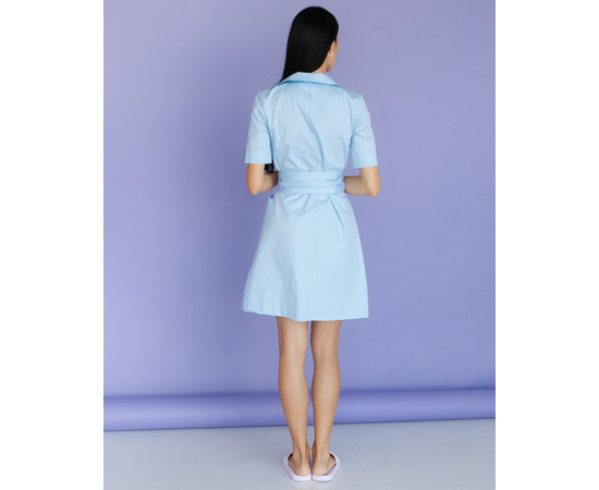Зображення 2 Медичний жіночий халат Токіо на гудзиках блакитний р. 44, "БІЛИЙ ХАЛАТ" 162-462-677, Розмір: 44, Цвет: лазурный