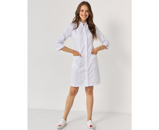 Изображение 2 Медицинский халат женский Сакура белый р. 40, "БЕЛЫЙ ХАЛАТ" 160-324-678, Размер: 40, Цвет: белый