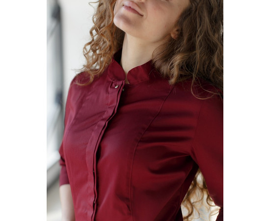 Изображение 2 Медицинский халат женский Сакура марсала р. 42, "БЕЛЫЙ ХАЛАТ" 160-326-678, Размер: 42, Цвет: марсала