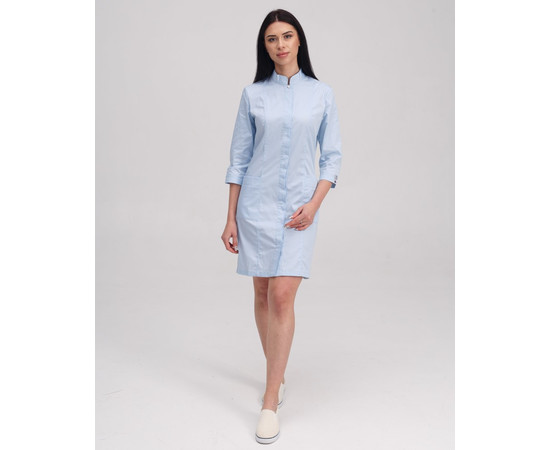 Зображення 2 Медичний жіночий халат Сакура блакитний р. 44, "БІЛИЙ ХАЛАТ" 160-462-678, Розмір: 44, Цвет: блакитний