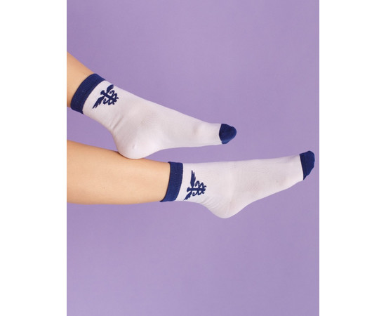 Зображення 2 Медичні шкарпетки з принтом Кадуцей (білі) р. 36-40, "БІЛИЙ ХАЛАТ" 143-324-836, Розмір: 36-40, Цвет: білий
