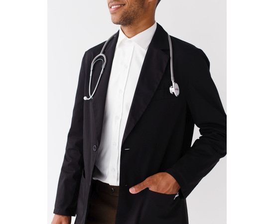 Зображення 3 Халат медичний чоловічий Київ чорний р. 50, "БІЛИЙ ХАЛАТ" 403-321-677, Розмір: 50, Цвет: чорний