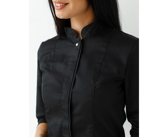 Изображение 3 Медицинский халат женский Сакура черный р. 54, "БЕЛЫЙ ХАЛАТ" 160-321-678, Размер: 54, Цвет: черный