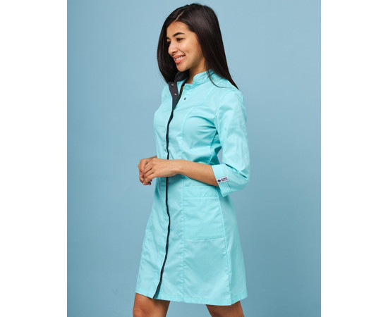 Зображення 3 Медичний жіночий халат Сакура м'ятний-сірий р. 50, "БІЛИЙ ХАЛАТ" 160-356-678, Розмір: 50, Цвет: м'ятний-сірий
