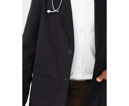 Изображение 5 Халат медицинский мужской Киев черный р. 56, "БЕЛЫЙ ХАЛАТ" 403-321-677, Размер: 56, Цвет: черный