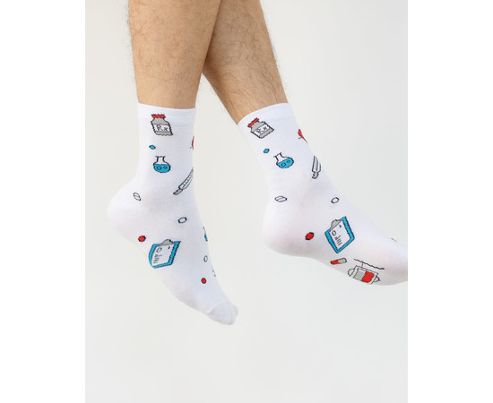 Зображення 5 Медичні шкарпетки з принтом Hospital р. 36-40, "БІЛИЙ ХАЛАТ" 143-324-872, Розмір: 36-40, Цвет: білий