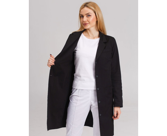 Зображення 6 Халат медичний жіночий Київ чорний р. 50, "БІЛИЙ ХАЛАТ" 431-321-677, Розмір: 50, Цвет: чорний