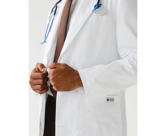 Зображення 7 Халат медичний чоловічий Київ білий р. 52, "БІЛИЙ ХАЛАТ" 403-324-677, Розмір: 52, Цвет: білий