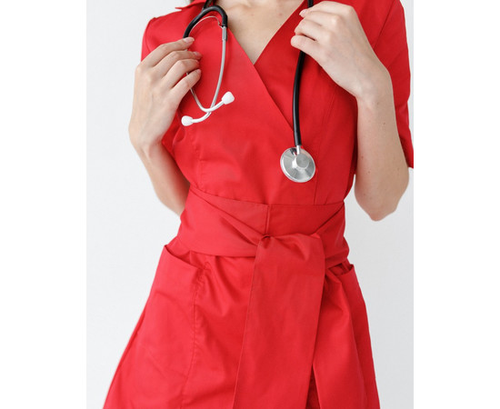 Зображення 7 Медичний жіночий халат Токіо на гудзиках червоний р. 40, "БІЛИЙ ХАЛАТ" 162-339-677, Розмір: 40, Цвет: червоний