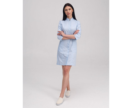 Зображення 7 Медичний жіночий халат Сакура блакитний р. 52, "БІЛИЙ ХАЛАТ" 160-462-678, Розмір: 52, Цвет: блакитний