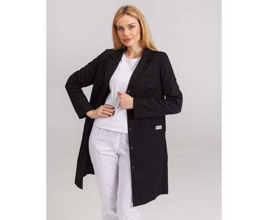 Изображение 7 Халат медицинский женский Киев черный р. 52, "БЕЛЫЙ ХАЛАТ" 431-321-677, Размер: 52, Цвет: черный