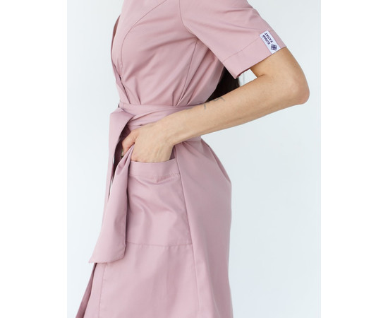 Изображение 7 Медицинский халат женский Токио на пуговицах пепельно-розовый р. 42, "БЕЛЫЙ ХАЛАТ" 162-429-677, Размер: 42, Цвет: розовый