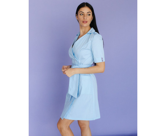 Зображення 9 Медичний жіночий халат Токіо на гудзиках блакитний р. 40, "БІЛИЙ ХАЛАТ" 162-462-677, Розмір: 40, Цвет: лазурный