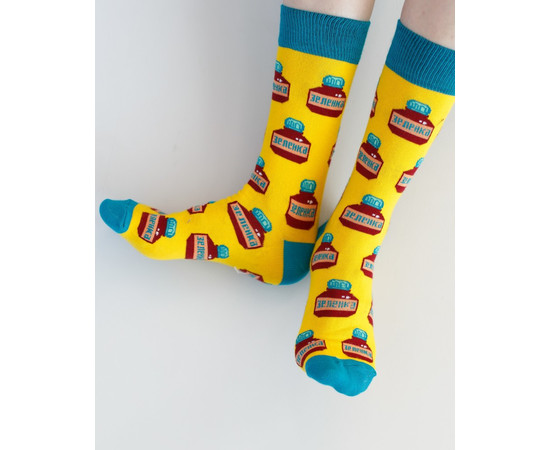 Зображення 4 Медичні шкарпетки з принтом Зеленка р. 36-40, "БІЛИЙ ХАЛАТ" 143-350-833, Розмір: 36-40, Цвет: зелений