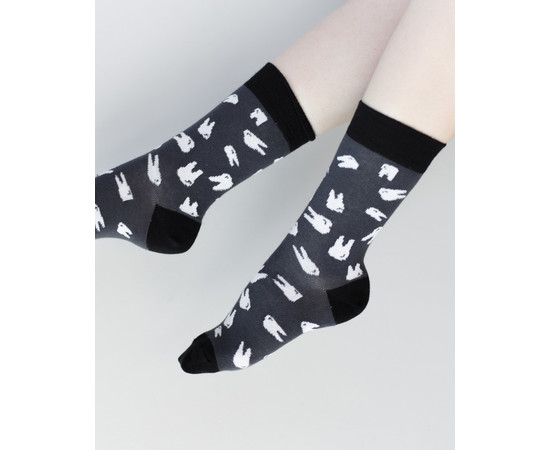 Зображення 2 Медичні шкарпетки з принтом Зубики (темно-сірі) р. 36-40, "БІЛИЙ ХАЛАТ" 143-408-834, Розмір: 36-40, Цвет: сірий