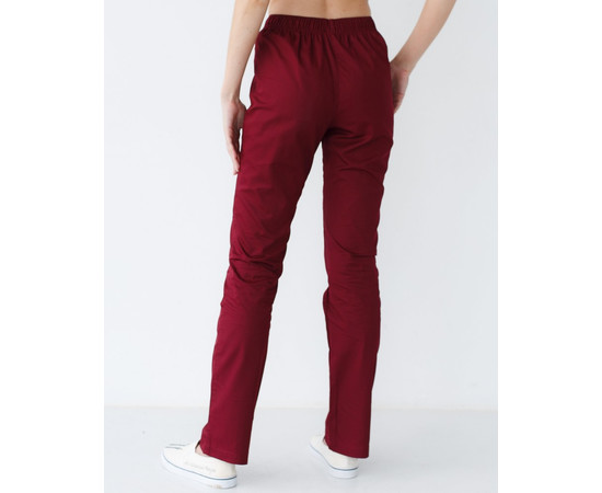 Зображення 2 Штани медичні жіночі марсала р. 48, "БІЛИЙ ХАЛАТ" 163-326-726, Розмір: 48, Цвет: марсала