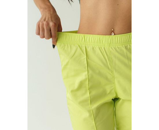 Изображение 3 Брюки медицинские женские лайм р. 44, "БЕЛЫЙ ХАЛАТ" 163-330-726, Размер: 44, Цвет: лайм