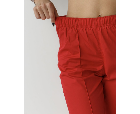 Зображення 3 Штани медичні жіночі червоні р. 40, "БІЛИЙ ХАЛАТ" 163-339-726, Розмір: 40, Цвет: червоний