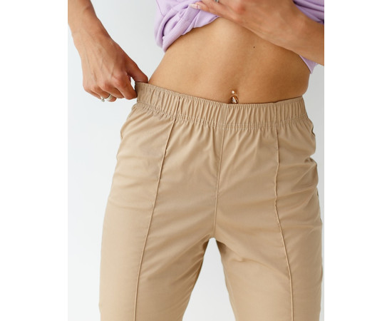 Зображення 3 Штани медичні жіночі пісочні р. 50, "БІЛИЙ ХАЛАТ" 163-323-726, Розмір: 50, Цвет: пісочний
