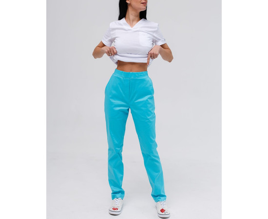 Зображення 3 Медичні жіночі штани Торонто світло-бірюзові р. 48, "БІЛИЙ ХАЛАТ" 390-459-708, Розмір: 48, Цвет: світло-бірюзовий