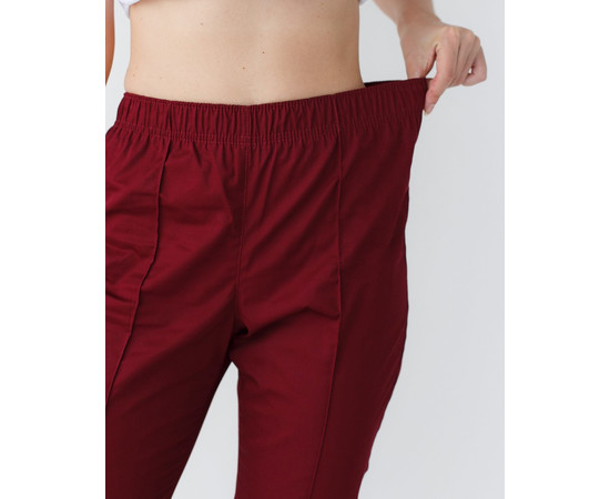 Зображення 3 Штани медичні жіночі марсала р. 48, "БІЛИЙ ХАЛАТ" 163-326-726, Розмір: 48, Цвет: марсала