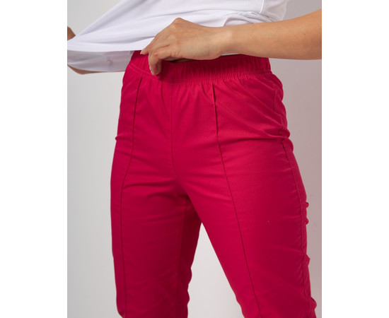 Зображення 3 Штани медичні жіночі малинові р. 42, "БІЛИЙ ХАЛАТ" 163-331-726, Розмір: 42, Цвет: малиновий