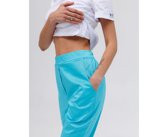Зображення 5 Медичні жіночі штани Торонто світло-бірюзові р. 48, "БІЛИЙ ХАЛАТ" 390-459-708, Розмір: 48, Цвет: світло-бірюзовий