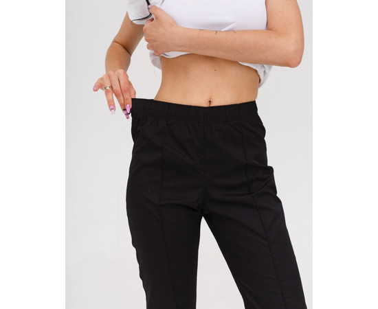 Зображення 4 Штани медичні жіночі чорні р. 44, "БІЛИЙ ХАЛАТ" 163-321-726, Розмір: 44, Цвет: чорний