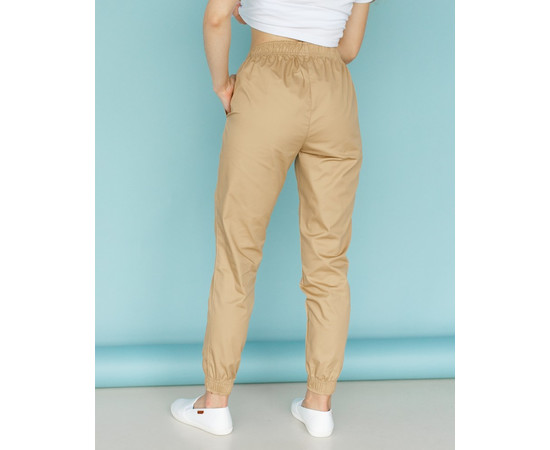 Зображення 2 Медичні штани жіночі джоггери пісочні р. 52, "БІЛИЙ ХАЛАТ" 303-323-730, Розмір: 52, Цвет: пісочний
